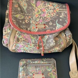 Sakroots Colorful Patterned Backpack and Wallet